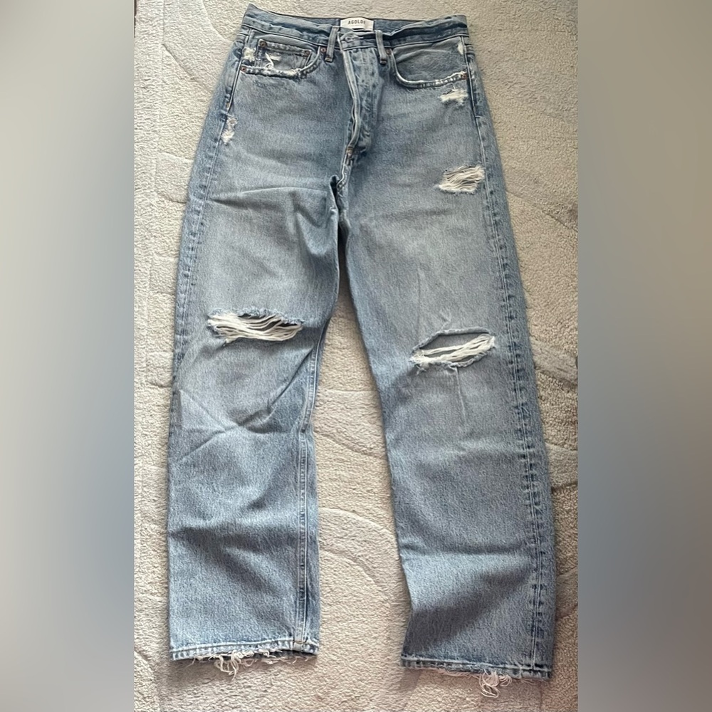 Agolde Blue Boyfriend Jeans - worn once!